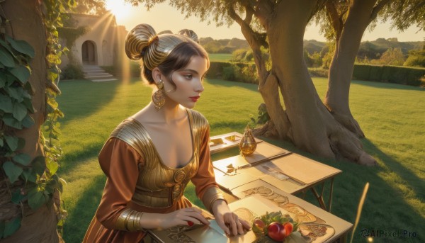 A tranquil day showcasing a female