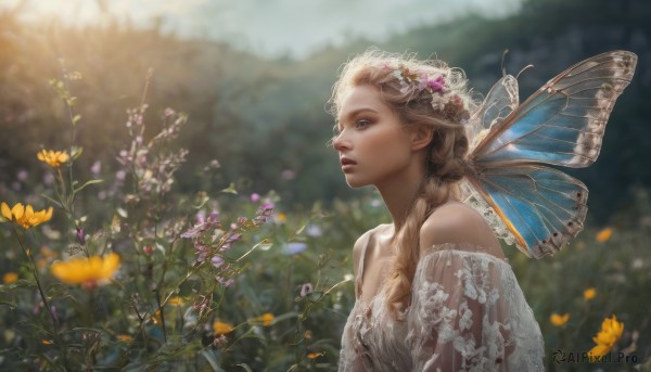 The timeless beauty of a female in a bold outdoors