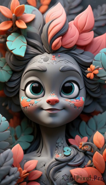 A female surrounded by a captivating dynamic scene
