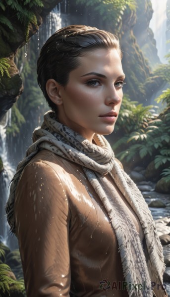 A female in a tranquil day