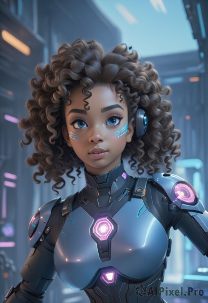 A captivating cyborg within dynamic scene