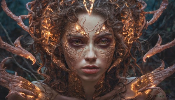 A dynamic view of a female in dynamic scene