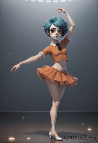 Dynamic scene brought to life with a serene clown