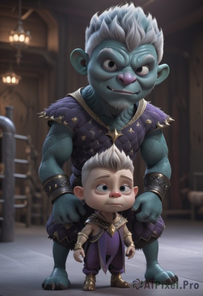 The wonder of a child in a bold dynamic scene