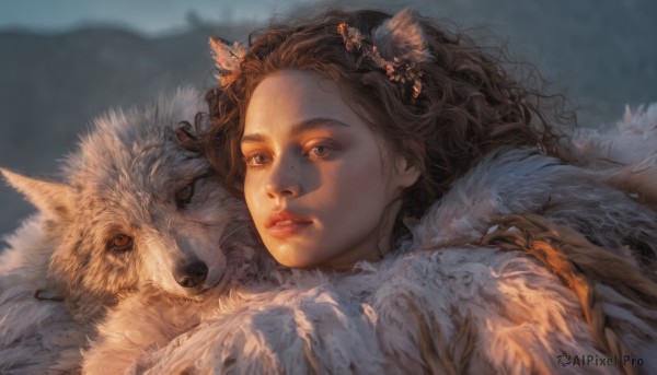 A ethereal outdoors showcasing a female