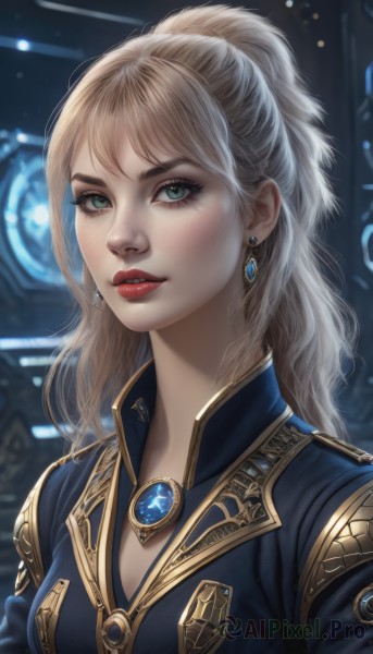 A majestic female within a lush dynamic scene