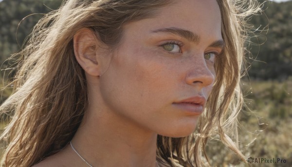 The timeless beauty of a female in a tranquil day