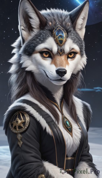 A majestic female within a vivid snowy outdoors