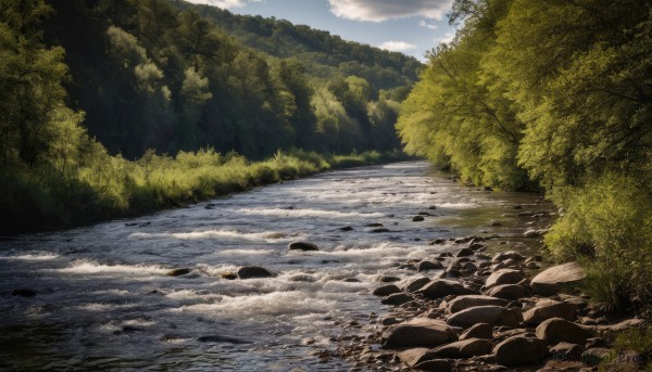 The timeless beauty of a landscape in a bold day