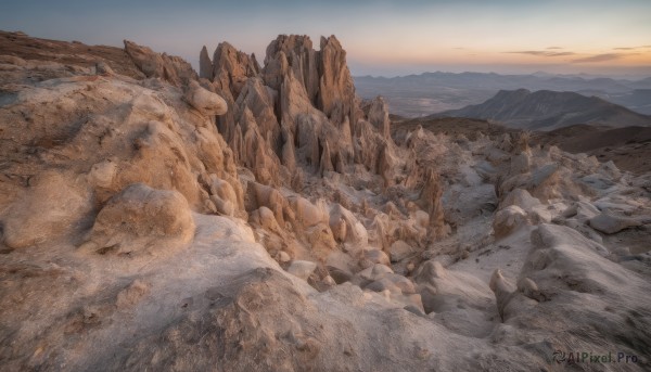 outdoors,sky,day,cloud,no humans,scenery,snow,rock,mountain,landscape,mountainous horizon,sand,desert