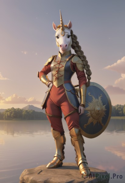 A ethereal sunset outdoors featuring a female