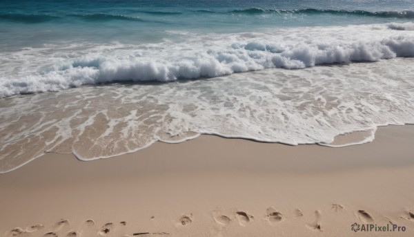 outdoors,sky,day,cloud,water,no humans,ocean,beach,cloudy sky,scenery,sand,horizon,waves,shore,footprints