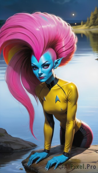 A alien captured in a enchanting outdoors