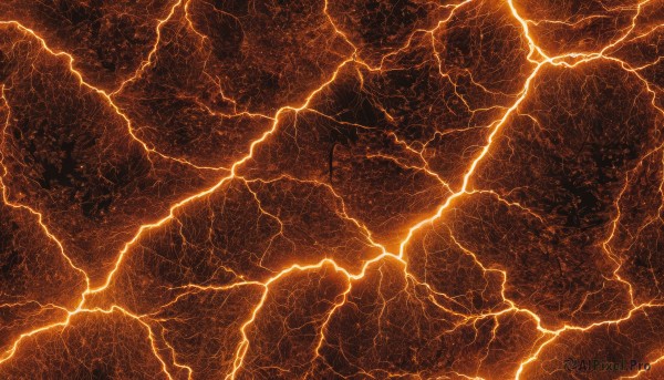 A stunning view of a lightning in scenery