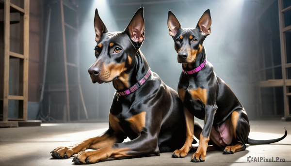 A dog showcased in a tranquil dynamic scene