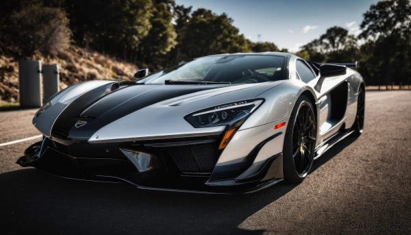 The charm of a motor vehicle in a tranquil outdoors