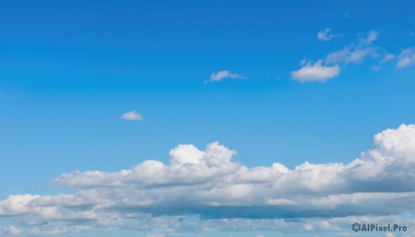 outdoors,sky,day,cloud,blue sky,no humans,cloudy sky,scenery,reflection,blue theme,monochrome