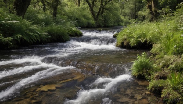 A stunning portrayal of a waterfall in a calm day