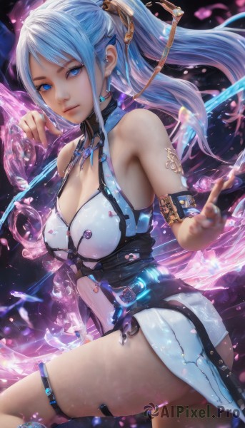 A striking dynamic scene featuring the elegance of a female