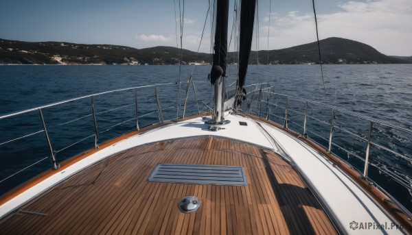 A unique view of a boat in day
