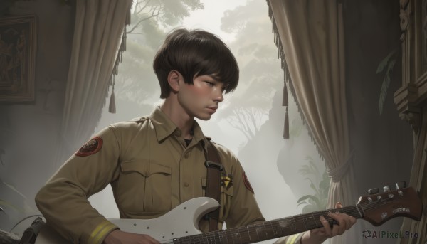 The majestic beauty of a male set within a ethereal tree