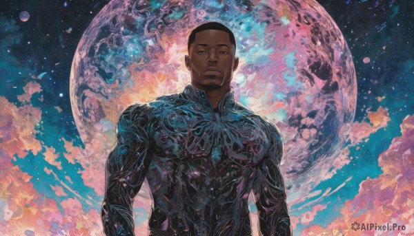 A male portrayed in a vivid cloud