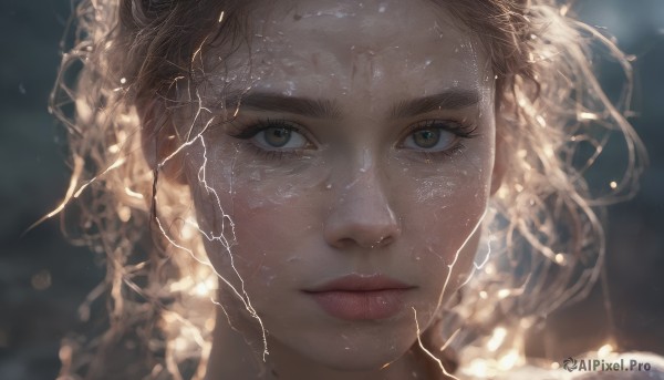 A vivid dynamic scene highlighting a female
