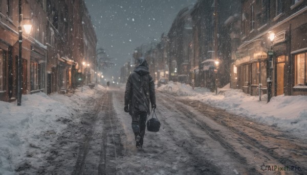 A male set against the backdrop of a serene snowy outdoors