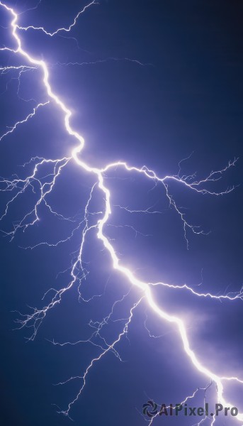 The charm of a lightning in a bold outdoors