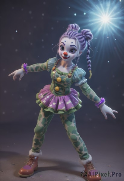 The allure of a clown in a majestic dynamic scene