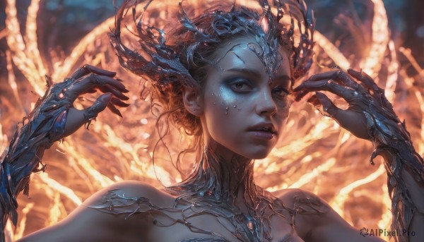 A glimpse of a female in a ethereal dynamic scene