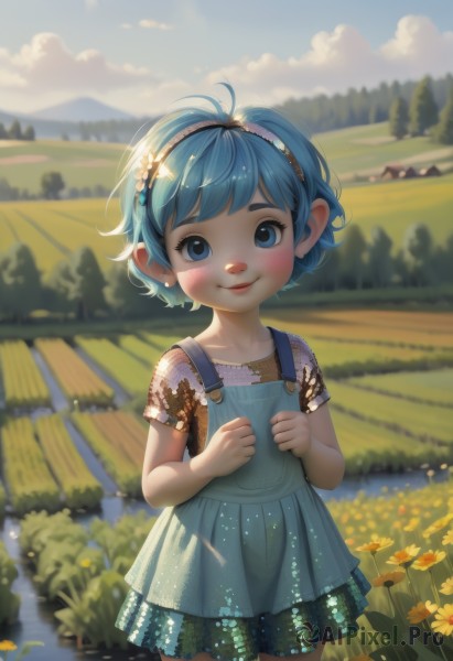 A child amidst a vivid day