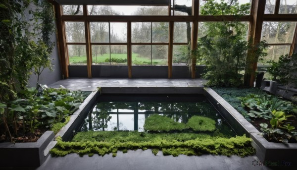 A garden surrounded by a captivating day