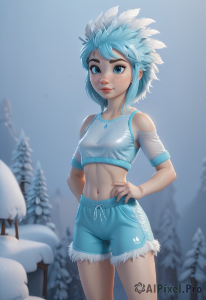 The wonder of a female in a bold snowy outdoors