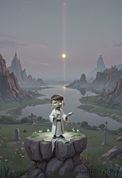 A inspiring view of a male in outdoors