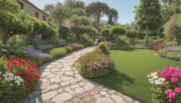 A inspiring view of a garden in day