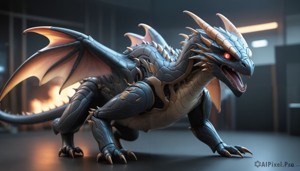 A peaceful dynamic scene with a monster