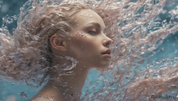The elegance of a female in a tranquil dynamic scene