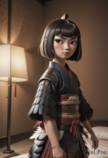 A female caught in a peaceful dynamic scene