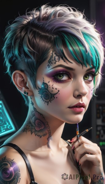 A female set against the backdrop of a captivating dynamic scene