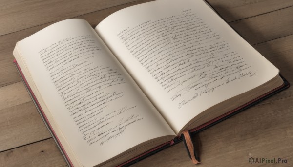 book,no humans,table,wooden floor,open book,still life,wooden table,solo,indoors,from above