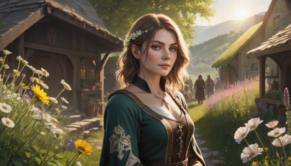 A charming day featuring a female