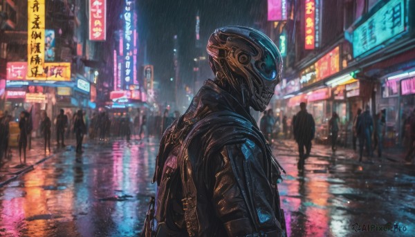 A peaceful image of a street in rainy outdoors