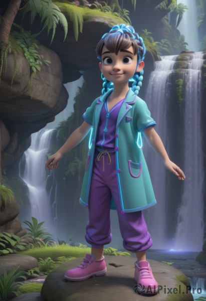 A child surrounded by a lush outdoors