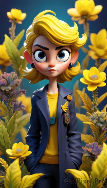 A unique view of a female in dynamic scene