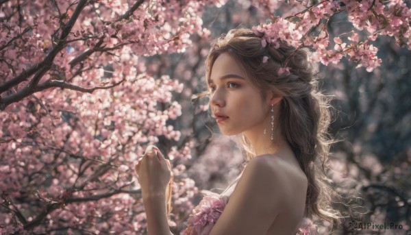 The allure of a female in a dynamic sunlight