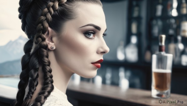 A calm dynamic scene highlighting a female