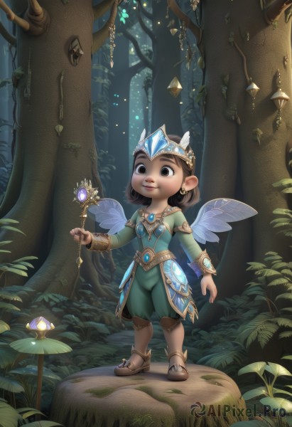 The beauty of a child set in a calm outdoors