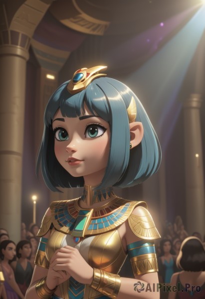 A majestic dynamic scene featuring a female