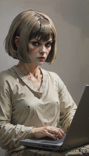A female surrounded by a serene dynamic scene